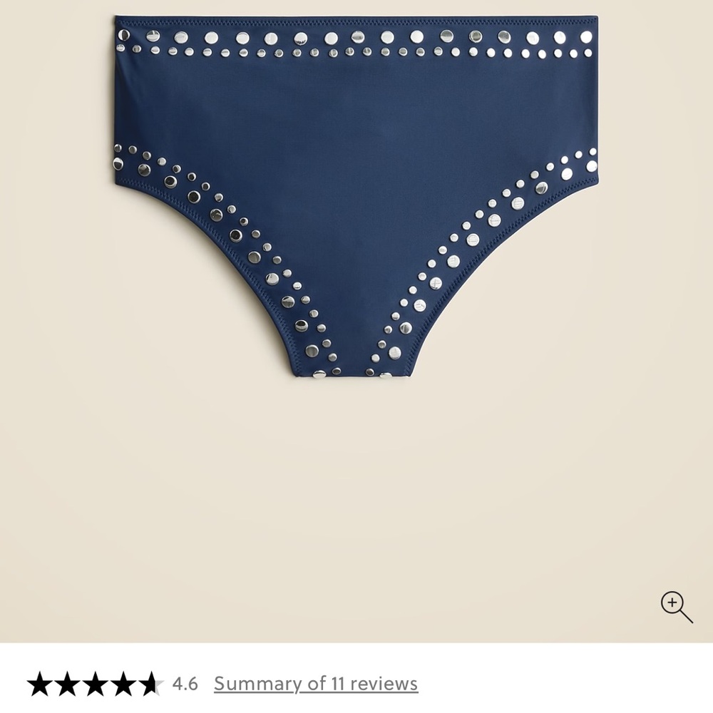 J Crew High-Waist bottom Hallie deep ultramarine embellished NWT size 2XL